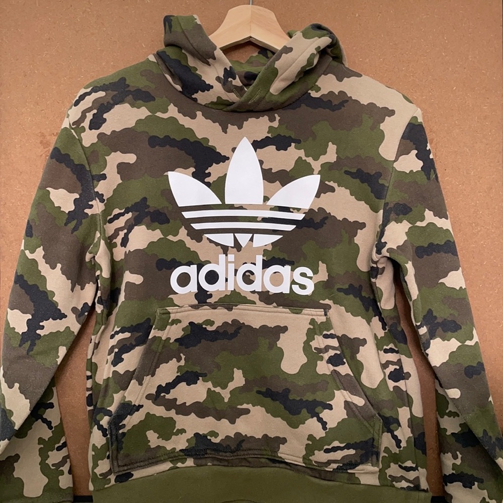 Adidas Army Camouflage Pattern Boys Hoodie
